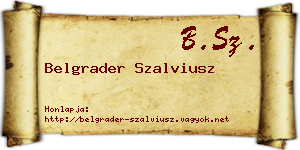 Belgrader Szalviusz névjegykártya